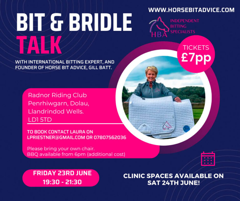 Bit and Bridle Talk with Gill Batt - 23rd June 2023